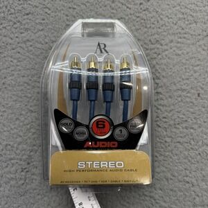 NIP Acoustic Research AP031 6 ft Gold Plated RCA Connectors Stereo Audio Cable